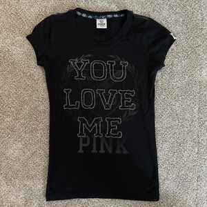 Y2K Victoria's Secret PINK Graphic Beaded Tee